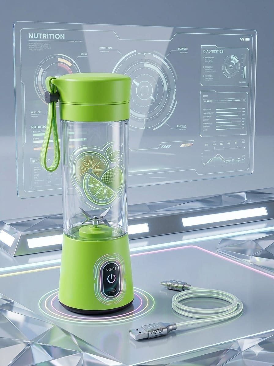 Double USB portable shaker, personal blender