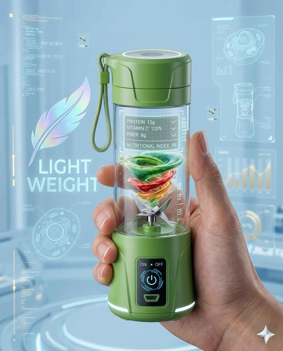 Double USB portable mixer grinder